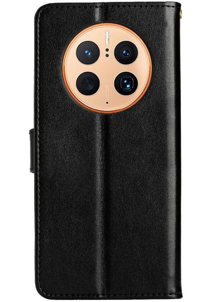 Huawei Mate 50 Pro Için Filp Durumda Manyetik Kapatma Kart Tutucu Bilek Kayışı (Yurt Dışından)