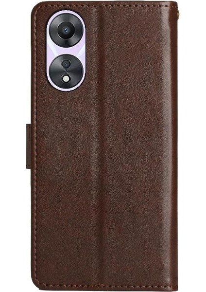 Oppo Için Filp Durumda A78/OPPO Pu Deri Kickstand Bilek Kayışı Kart Tutucu (Yurt Dışından) indirimleri