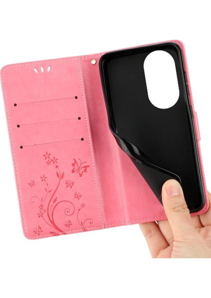 Oppo Için Filp Durumda A78/OPPO Pu Deri Kickstand Bilek Kayışı Kart Tutucu (Yurt Dışından) modelleri