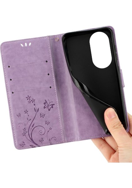 Oppo Için Filp Durumda A78/OPPO Pu Deri Kickstand Bilek Kayışı Kart Tutucu (Yurt Dışından) modelleri
