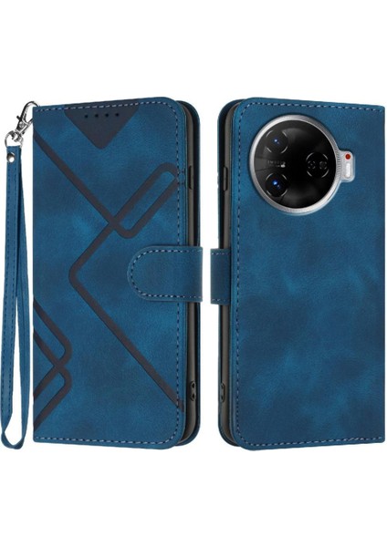 Tecno Camon 30 Pro Pu Deri Flip Cüzdan Için Kart Yuvası ile Flip Case (Yurt Dışından)