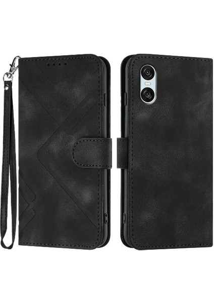 Sony Xperia 10 Vı Için Flip Case Manyetik Kapak Pu Deri Flip Cüzdan ile (Yurt Dışından)