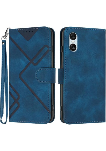Sony Xperia 10 Vı Için Flip Case Manyetik Kapak Pu Deri Flip Cüzdan ile (Yurt Dışından)