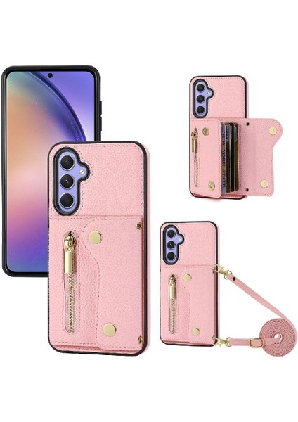 Samsung Galaxy A35 Büyük Kapasiteli Uzun Kayış Kart Yuvaları Mini Için Kılıf (Yurt Dışından)