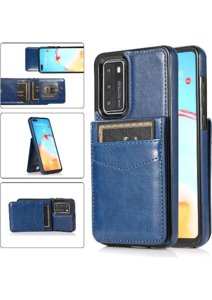 Kredi Kartı Cüzdan Toka ile Huawei P40 Pro Kart Tutucu ile Uyumlu (Yurt Dışından)