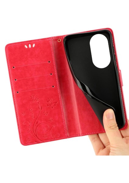 Oppo Için Filp Durumda A78/OPPO Pu Deri Kickstand Bilek Kayışı Kart Tutucu (Yurt Dışından) modelleri
