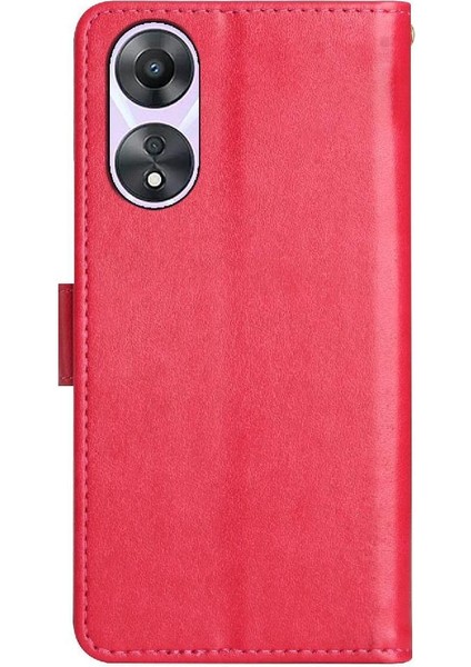 Oppo Için Filp Durumda A78/OPPO Pu Deri Kickstand Bilek Kayışı Kart Tutucu (Yurt Dışından) indirimleri