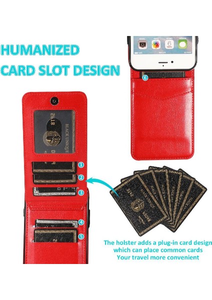 IPhone 6 Plus/6s Plus Kart Tutucu Manyetik Toka Kickstand ile Uyumlu (Yurt Dışından) modelleri