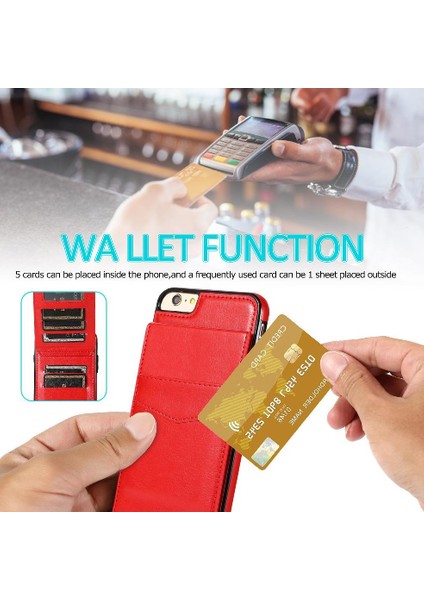 IPhone 6 Plus/6s Plus Kart Tutucu Manyetik Toka Kickstand ile Uyumlu (Yurt Dışından) fırsatları