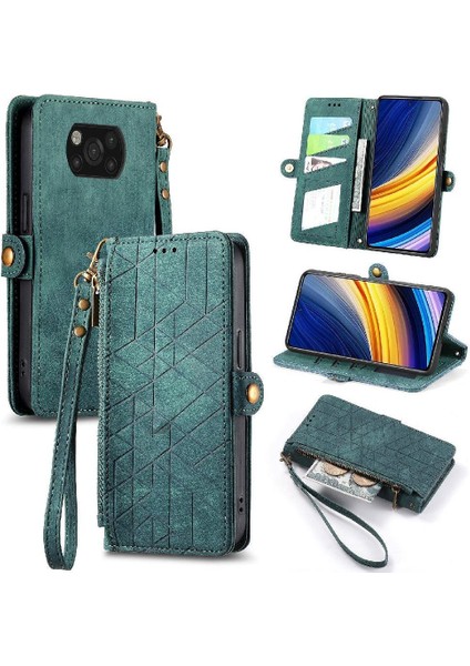 Xiaomi Poco X3 Pro Için Flip Case Basit Iş Kapak Çevirin Cüzdan Deri (Yurt Dışından)