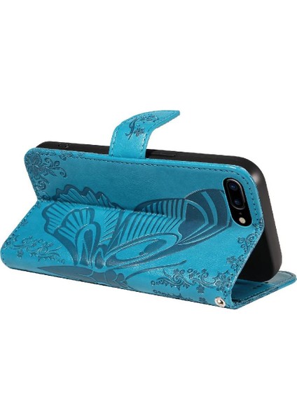 IPhone 6 Için Flip Case Artı/6s Artı Kredi Kartı Yuvası ile Kabartmalı El (Yurt Dışından) indirimleri