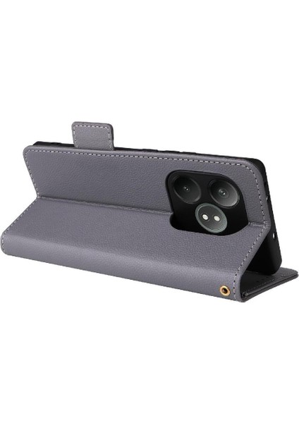 Realme Gt 6 Için Flip Case Pu Deri Manyetik Cüzdan Yan Toka Kartı (Yurt Dışından)