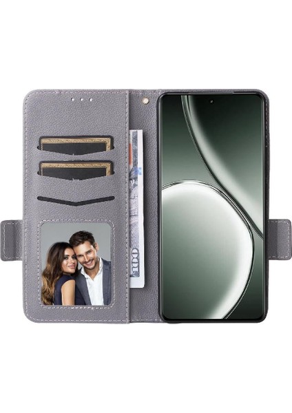 Realme Gt 6 Için Flip Case Pu Deri Manyetik Cüzdan Yan Toka Kartı (Yurt Dışından)