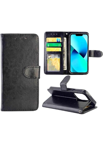 IPhone 13 Için Flip Case Pro Pu Deri Manyetik Kapatma Kickstand Kart (Yurt Dışından) fırsatları