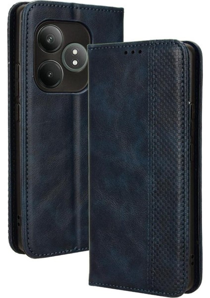 Realme Gt 6 Manyetik Kapatma Cüzdan Pu Deri Için Kılıf (Yurt Dışından)