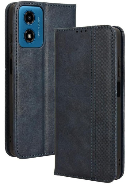 Motorola Moto G24/G24 Güç Cüzdan Manyetik Kapatma Pu Deri Kılıf (Yurt Dışından)