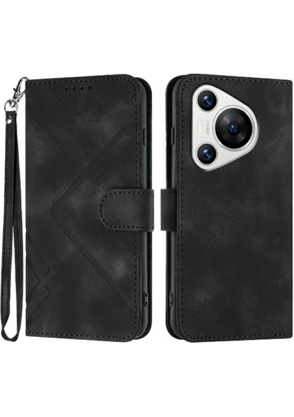 Kart Yuvası Standı Manyetik Pu ile Huawei Pura 70 Flip Cüzdan Için Flip Case (Yurt Dışından)