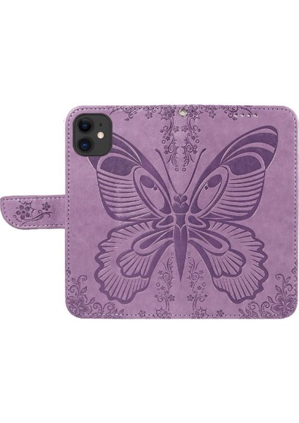 Kredi Kartı Yuvası ile IPhone 12 Mini Yüksek Kaliteli Deri Için Flip Case (Yurt Dışından)