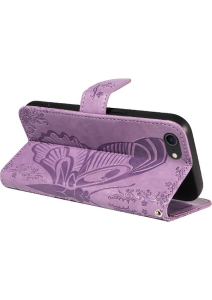 IPhone Se 2020 Için Flip Case/se 2022 Kredi Kartı Yuvası ile Kabartmalı Yüksek (Yurt Dışından) indirimleri