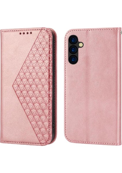 Samsung Galaxy M14 5g Için Flip Case Standı Cüzdan El Kayışı Eşkenar Dörtgen Şekli (Yurt Dışından)
