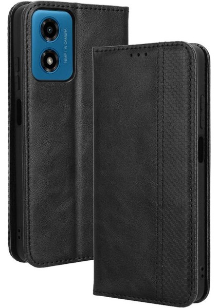 Motorola Moto G24/G24 Güç Cüzdan Manyetik Kapatma Pu Deri Kılıf (Yurt Dışından)