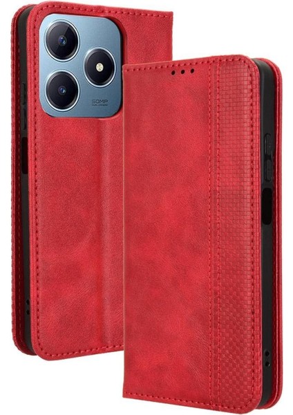 Realme C63 4g Cüzdan Pu Deri Manyetik Kapatma Için Kılıf (Yurt Dışından)