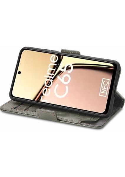 Realme C65 Çok Renkli Ekleme Iş Cüzdan Çoklu Kart Için Flip Case (Yurt Dışından) modelleri