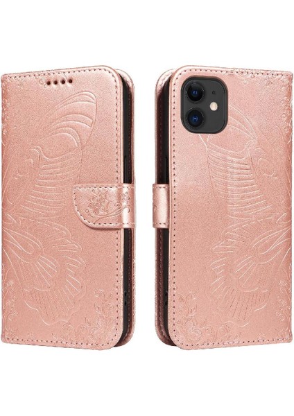 Kredi Kartı Yuvası ile IPhone 12 Mini Yüksek Kaliteli Deri Için Flip Case (Yurt Dışından)