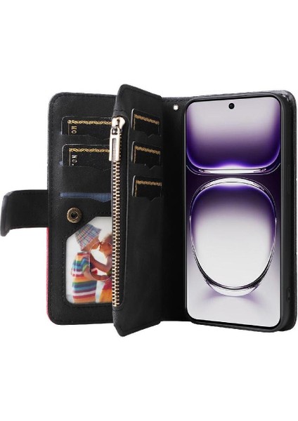 Oppo Oppo 12 5g Dokuz Kart Yuvaları Için Kılıf Kickstand Koruyucu Fermuar Tarzı (Yurt Dışından) indirimleri