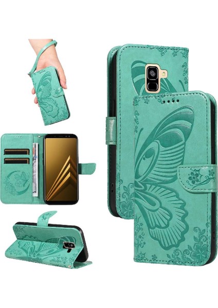 Samsung Galaxy A8 2018 Için Flip Case Kredi ile Ayrılabilir El Kayışı (Yurt Dışından)