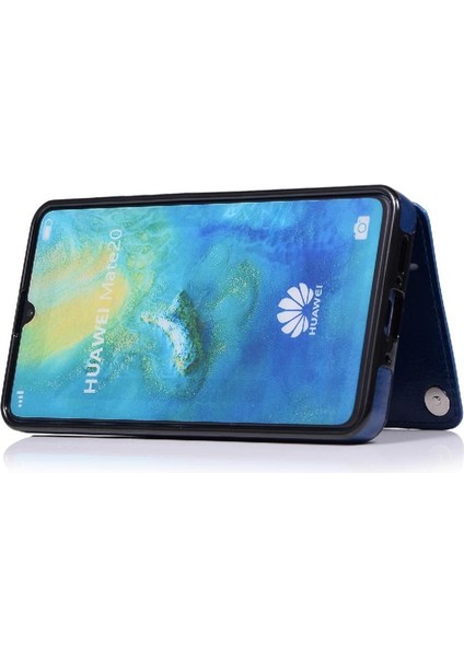 Cüzdan Kılıf Huawei Mate 20 Kart Yuvaları Için Kickstand Pu Deri Çift (Yurt Dışından)