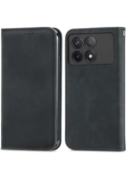 Xiaomi Poco F6 Pro Için Flip Case Deri Kılıf Cüzdan Basit Iş Çevirme (Yurt Dışından)
