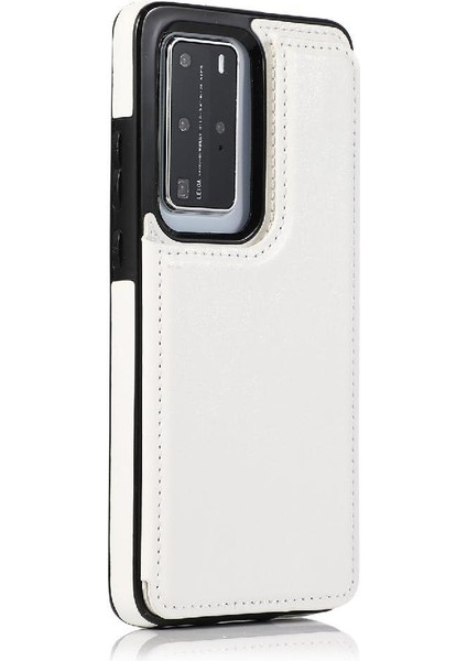 Huawei P40 Kart Yuvaları Için Cüzdan Durumda Çift Manyetik Toka Kickstand Pu (Yurt Dışından) fiyatları