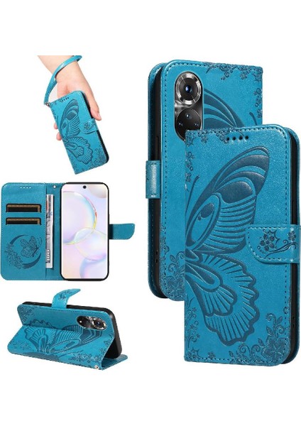 Kredi Kartı Yuvası ile Huawei Nova 9 Için Yüksek Kaliteli Deri Flip Case (Yurt Dışından)
