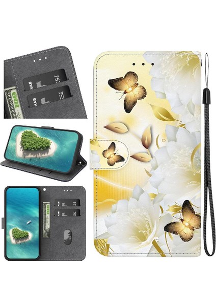 Infinix Not Için Kılıf 40 Pro 4g/5g Kart Yuvaları Cüzdan Pu Deri Manyetik (Yurt Dışından)