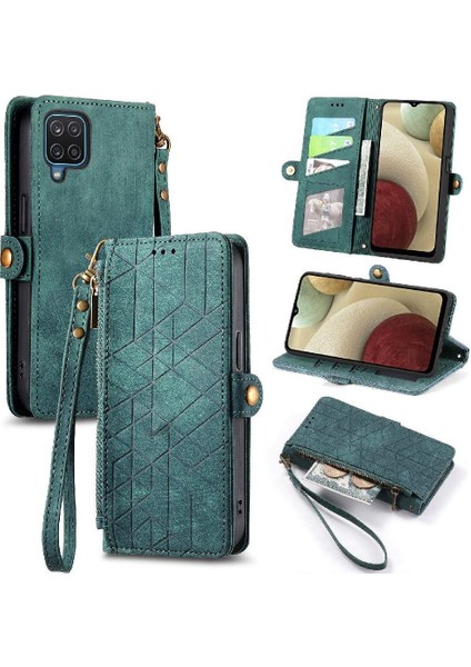 Samsung Galaxy A12 5g Için Flip Case Basit Iş Deri Kılıf Flip (Yurt Dışından)