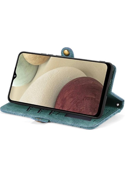Samsung Galaxy A12 5g Için Flip Case Basit Iş Deri Kılıf Flip (Yurt Dışından)