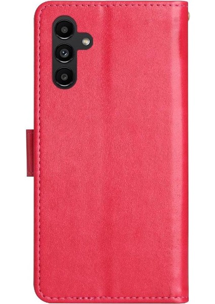 Samsung Galaxy A15 Için Filp Durumda 5g Pu Deri Kart Tutucu Kickstand Bilek (Yurt Dışından)