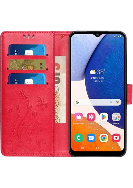 Samsung Galaxy A15 Için Filp Durumda 5g Pu Deri Kart Tutucu Kickstand Bilek (Yurt Dışından)
