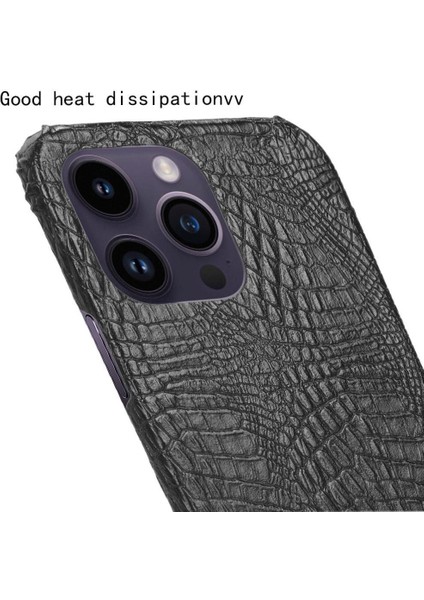 IPhone 14 Pro Uyumluluk Klasik Timsah Için Şık Klasik Kılıf (Yurt Dışından) indirimleri