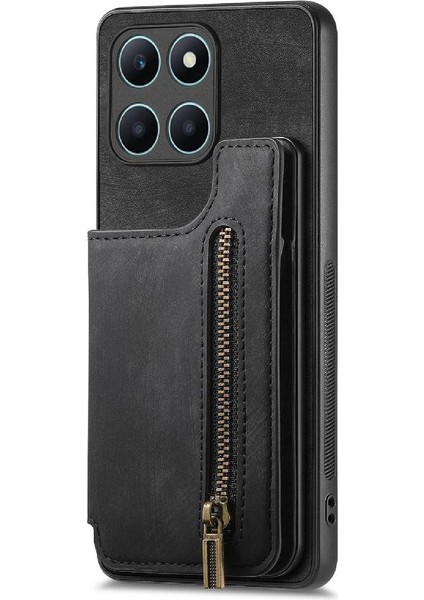 Onur X6A Vintage Fermuar Cüzdan Için Kılıf Katlanabilir Arka Kapak Standı Fonksiyonu (Yurt Dışından) fırsatları