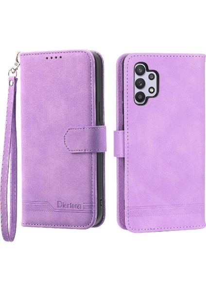 Samsung Galaxy A32 5g Manyetik Kapatma Premium Bileklik Için Flip Case (Yurt Dışından)