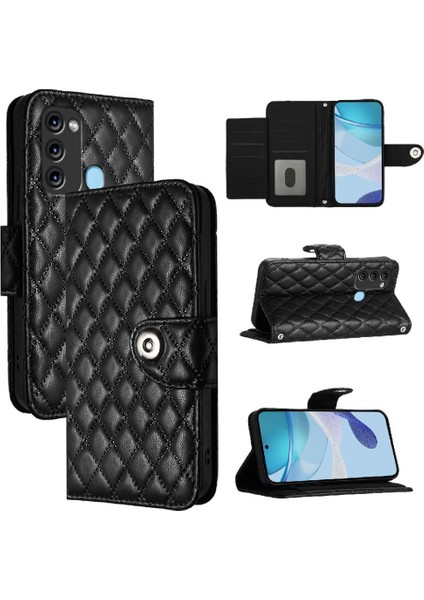 Itel Vizyon 3 Cüzdan Kapak Bilek Şerit Kart Tutucu Darbeye Dayanıklı (Yurt Dışından)