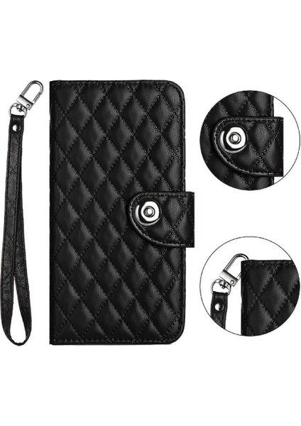 Itel Vizyon 3 Cüzdan Kapak Bilek Şerit Kart Tutucu Darbeye Dayanıklı (Yurt Dışından)