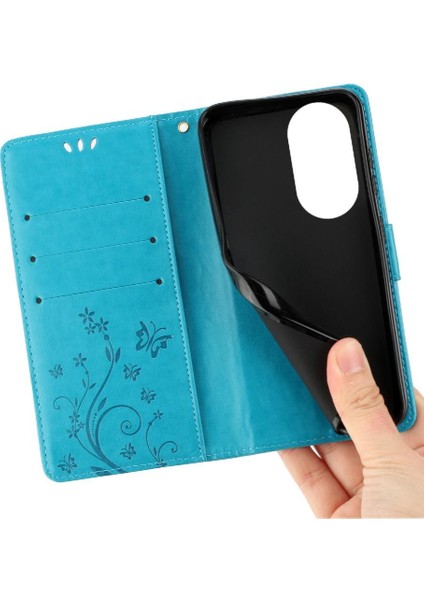 Oppo Için Filp Durumda A78/OPPO Pu Deri Kickstand Bilek Kayışı Kart Tutucu (Yurt Dışından) modelleri