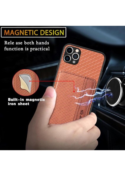 IPhone 11 Için Kılıf Pro Max Manyetik Kart Tutucu Standı Fonksiyonu Rfıd Kamera (Yurt Dışından) modelleri