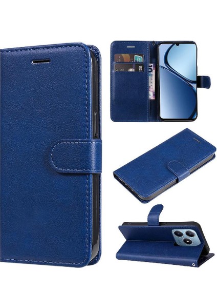 Realme C61 Iş Cüzdan Telefon Kılıfı Için Flip Case Klasik Düz Renk (Yurt Dışından) fırsatları
