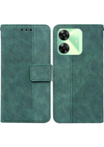 Realme C61 Flip Folio Cüzdan Kapak Premium Pu Deri Için Flip Case (Yurt Dışından)