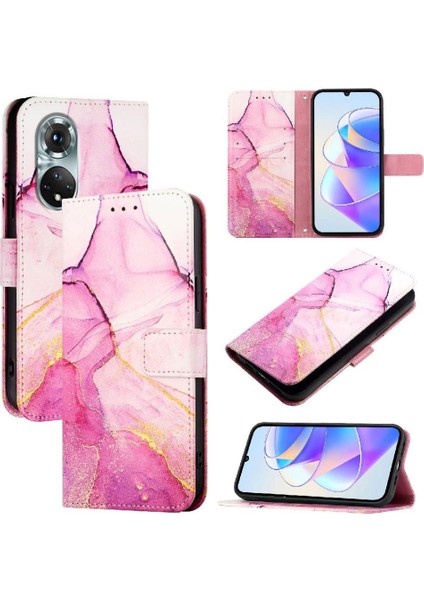 Onur 50 Pro Pu Deri Mermer Desen Cüzdan Kickstand Için Kılıf (Yurt Dışından) indirimleri
