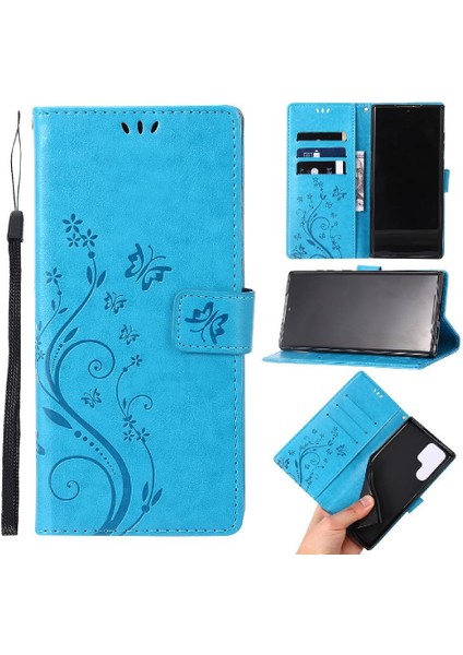 Samsung Galaxy S24 Ultra Kart Tutucu Kickstand Pu Deri Için Filp Durumda (Yurt Dışından)